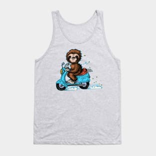 Scootin' Sloth Moped Tank Top